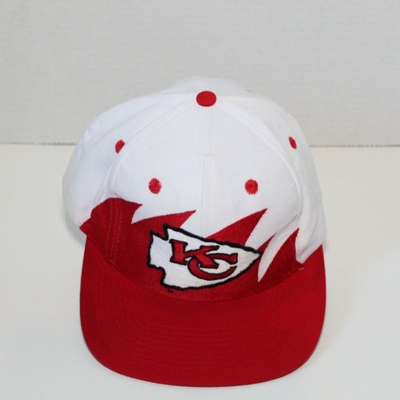 LOGO 7 Other - Logo 7 NFL KC Kansas City Chiefs Snapback Hat Shark Tooth Red White OS H12176